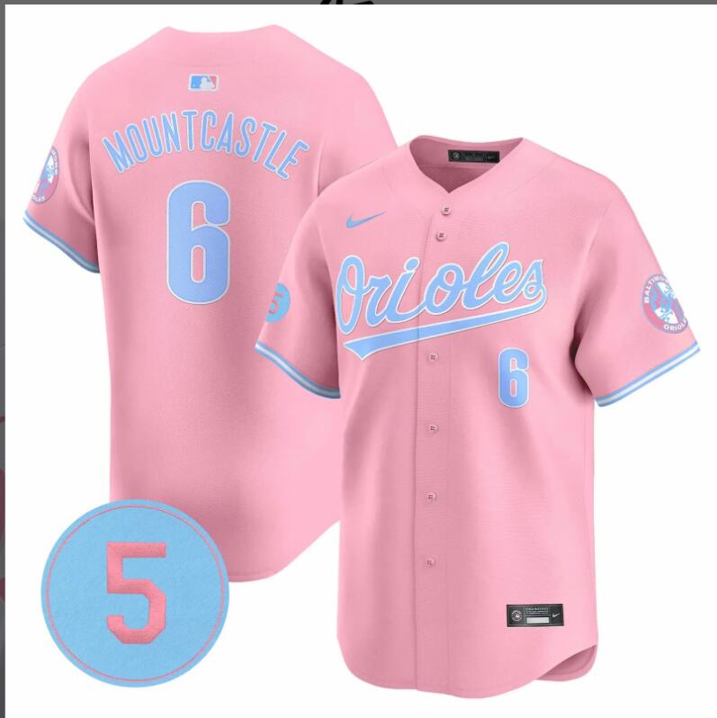 Men Baltimore Orioles #6 Mountcastle pink 2024 Nike MLB jersey